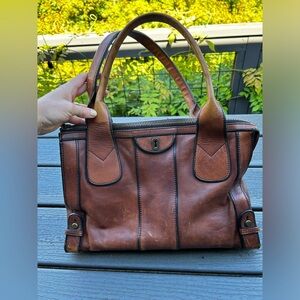FOSSIL Vintage Revival BROWN Leather Purse Bag Handbag Shoulderbag